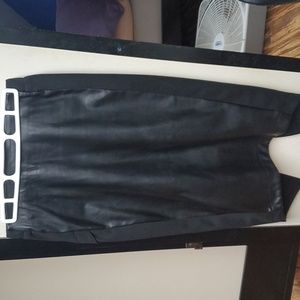 Black Gracia Pencil faux leather pencil skirt